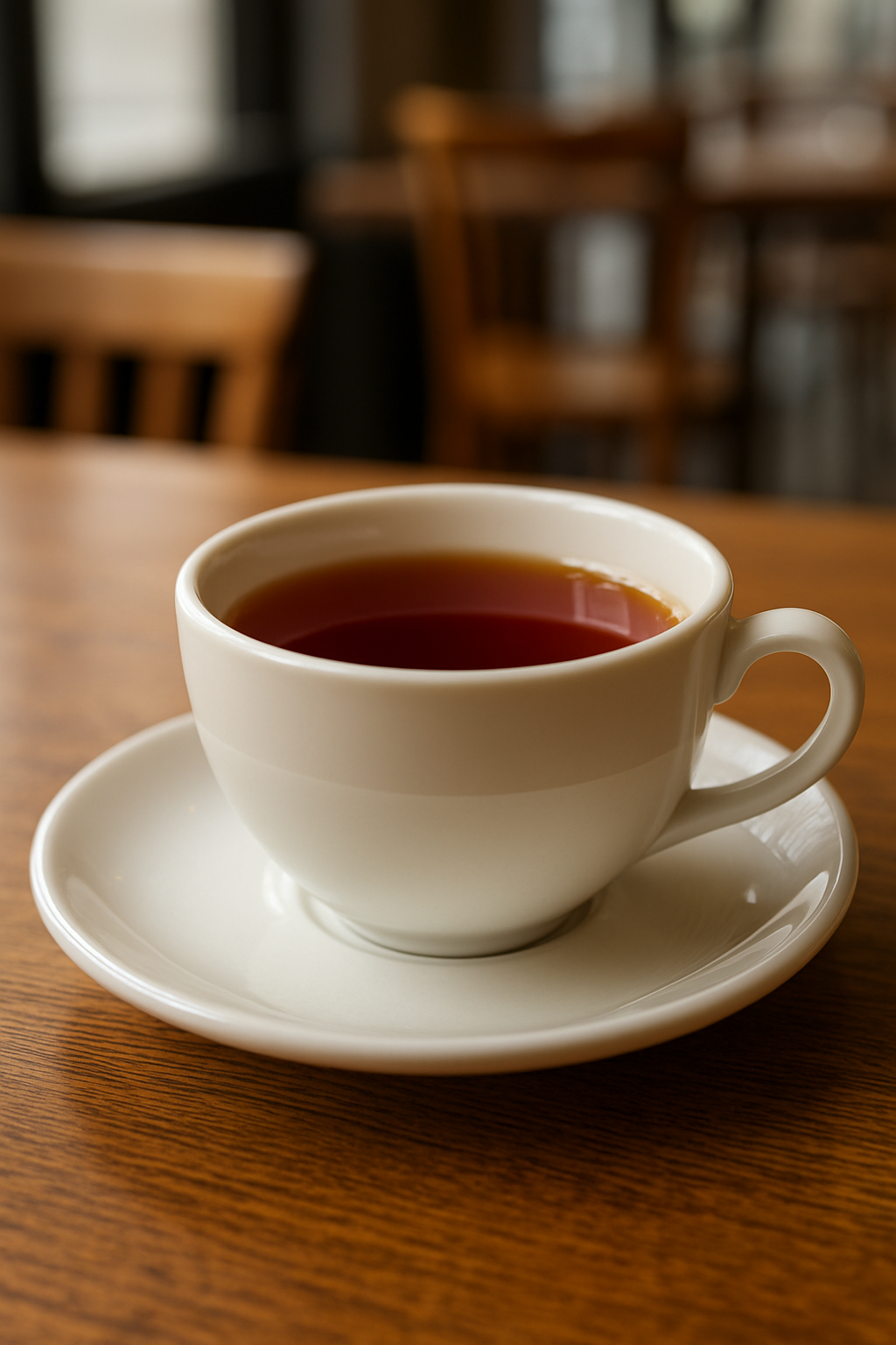 a black tea on the table